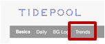 Tidepool trends tab