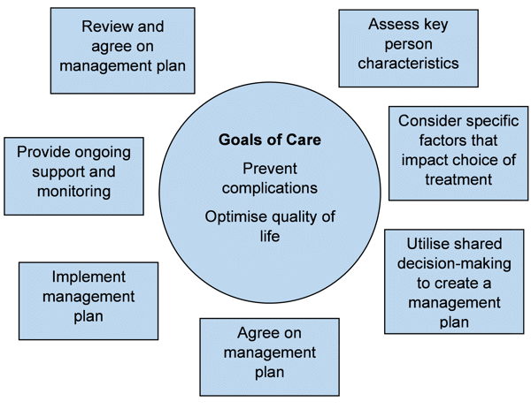 Decision cycle for management of T2DM